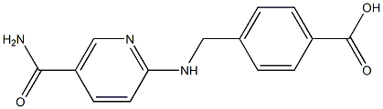 4-({[5-(aminocarbonyl)pyridin-2-yl]amino}methyl)benzoic acid 结构式