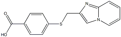 4-({imidazo[1,2-a]pyridin-2-ylmethyl}sulfanyl)benzoic acid 结构式