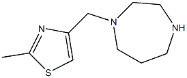 4-(1,4-diazepan-1-ylmethyl)-2-methyl-1,3-thiazole 结构式