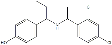 4-(1-{[1-(2,4-dichlorophenyl)ethyl]amino}propyl)phenol 结构式