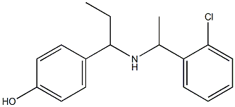 4-(1-{[1-(2-chlorophenyl)ethyl]amino}propyl)phenol 结构式