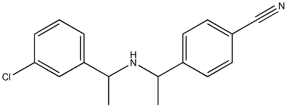 4-(1-{[1-(3-chlorophenyl)ethyl]amino}ethyl)benzonitrile 结构式