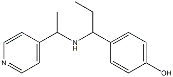 4-(1-{[1-(pyridin-4-yl)ethyl]amino}propyl)phenol 结构式