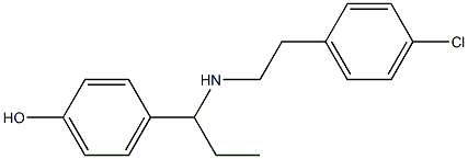 4-(1-{[2-(4-chlorophenyl)ethyl]amino}propyl)phenol 结构式