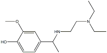 4-(1-{[2-(diethylamino)ethyl]amino}ethyl)-2-methoxyphenol 结构式