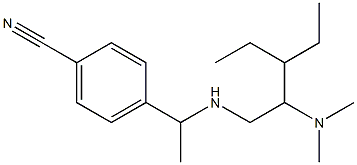 4-(1-{[2-(dimethylamino)-3-ethylpentyl]amino}ethyl)benzonitrile 结构式