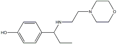 4-(1-{[2-(morpholin-4-yl)ethyl]amino}propyl)phenol 结构式