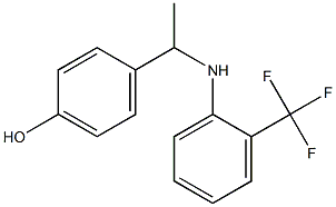 4-(1-{[2-(trifluoromethyl)phenyl]amino}ethyl)phenol 结构式