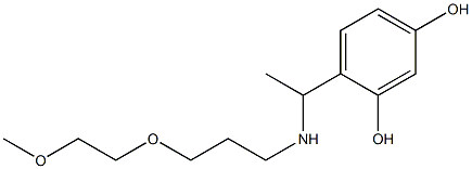 4-(1-{[3-(2-methoxyethoxy)propyl]amino}ethyl)benzene-1,3-diol 结构式