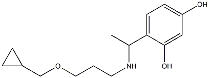 4-(1-{[3-(cyclopropylmethoxy)propyl]amino}ethyl)benzene-1,3-diol 结构式