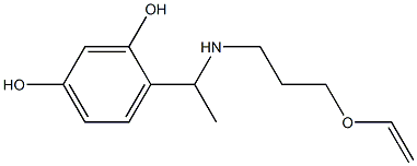 4-(1-{[3-(ethenyloxy)propyl]amino}ethyl)benzene-1,3-diol 结构式