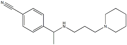 4-(1-{[3-(piperidin-1-yl)propyl]amino}ethyl)benzonitrile 结构式