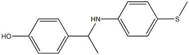 4-(1-{[4-(methylsulfanyl)phenyl]amino}ethyl)phenol 结构式