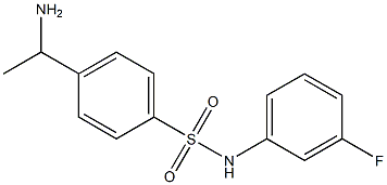 4-(1-aminoethyl)-N-(3-fluorophenyl)benzene-1-sulfonamide 结构式