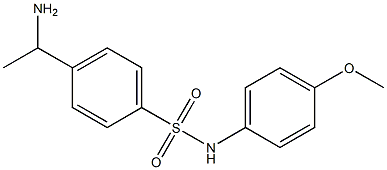 4-(1-aminoethyl)-N-(4-methoxyphenyl)benzene-1-sulfonamide 结构式