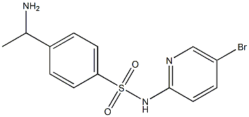 4-(1-aminoethyl)-N-(5-bromopyridin-2-yl)benzene-1-sulfonamide 结构式