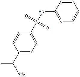 4-(1-aminoethyl)-N-(pyridin-2-yl)benzene-1-sulfonamide 结构式