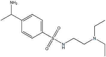 4-(1-aminoethyl)-N-[2-(diethylamino)ethyl]benzene-1-sulfonamide 结构式