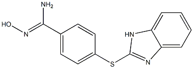 4-(1H-1,3-benzodiazol-2-ylsulfanyl)-N'-hydroxybenzene-1-carboximidamide 结构式