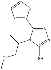 4-(1-methoxypropan-2-yl)-5-(thiophen-2-yl)-4H-1,2,4-triazole-3-thiol 结构式