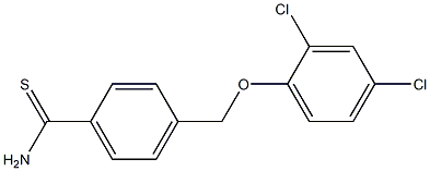 4-(2,4-dichlorophenoxymethyl)benzene-1-carbothioamide 结构式