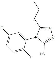 4-(2,5-difluorophenyl)-5-propyl-4H-1,2,4-triazole-3-thiol 结构式