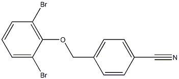 4-(2,6-dibromophenoxymethyl)benzonitrile 结构式