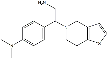 4-(2-amino-1-{4H,5H,6H,7H-thieno[3,2-c]pyridin-5-yl}ethyl)-N,N-dimethylaniline 结构式