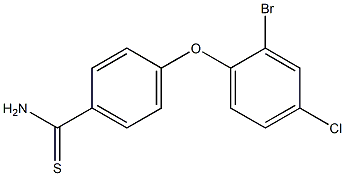 4-(2-bromo-4-chlorophenoxy)benzene-1-carbothioamide 结构式