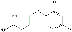 4-(2-bromo-4-fluorophenoxy)butanimidamide 结构式