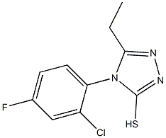 4-(2-chloro-4-fluorophenyl)-5-ethyl-4H-1,2,4-triazole-3-thiol 结构式