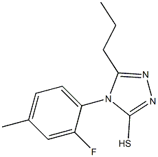 4-(2-fluoro-4-methylphenyl)-5-propyl-4H-1,2,4-triazole-3-thiol 结构式