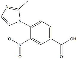 4-(2-methyl-1H-imidazol-1-yl)-3-nitrobenzoic acid 结构式