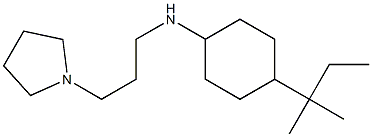 4-(2-methylbutan-2-yl)-N-[3-(pyrrolidin-1-yl)propyl]cyclohexan-1-amine 结构式