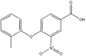 4-(2-methylphenoxy)-3-nitrobenzoic acid 结构式