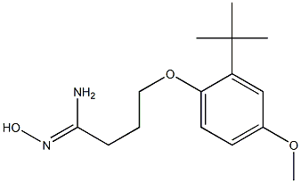 4-(2-tert-butyl-4-methoxyphenoxy)-N'-hydroxybutanimidamide 结构式