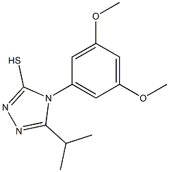 4-(3,5-dimethoxyphenyl)-5-(propan-2-yl)-4H-1,2,4-triazole-3-thiol 结构式