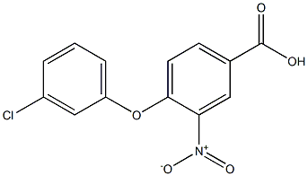 4-(3-chlorophenoxy)-3-nitrobenzoic acid 结构式