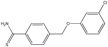 4-(3-chlorophenoxymethyl)benzene-1-carbothioamide 结构式