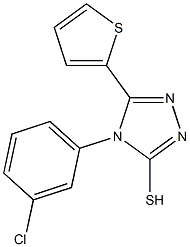 4-(3-chlorophenyl)-5-(thiophen-2-yl)-4H-1,2,4-triazole-3-thiol 结构式