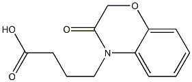 4-(3-oxo-3,4-dihydro-2H-1,4-benzoxazin-4-yl)butanoic acid 结构式