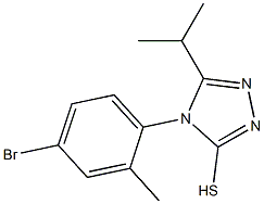 4-(4-bromo-2-methylphenyl)-5-(propan-2-yl)-4H-1,2,4-triazole-3-thiol 结构式