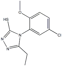 4-(5-chloro-2-methoxyphenyl)-5-ethyl-4H-1,2,4-triazole-3-thiol 结构式