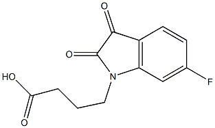 4-(6-fluoro-2,3-dioxo-2,3-dihydro-1H-indol-1-yl)butanoic acid 结构式