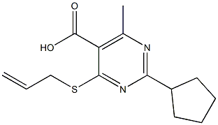 4-(allylthio)-2-cyclopentyl-6-methylpyrimidine-5-carboxylic acid 结构式