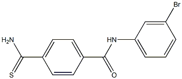 4-(aminocarbonothioyl)-N-(3-bromophenyl)benzamide 结构式