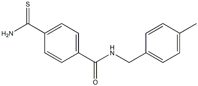 4-(aminocarbonothioyl)-N-(4-methylbenzyl)benzamide 结构式