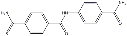 4-(aminocarbonothioyl)-N-[4-(aminocarbonyl)phenyl]benzamide 结构式