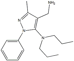 4-(aminomethyl)-3-methyl-1-phenyl-N,N-dipropyl-1H-pyrazol-5-amine 结构式