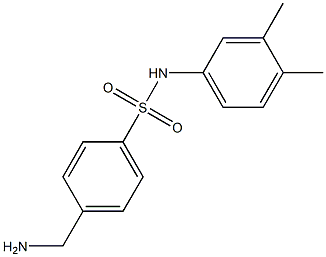 4-(aminomethyl)-N-(3,4-dimethylphenyl)benzenesulfonamide 结构式